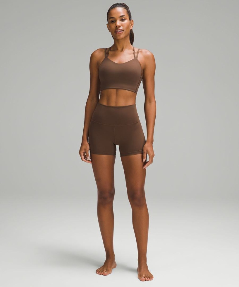 Sujetador Deportivo Lululemon Like a Cloud Longline Bra Light Support, B/C Cup Mujer Chocolate Chile | 950RGZTJE