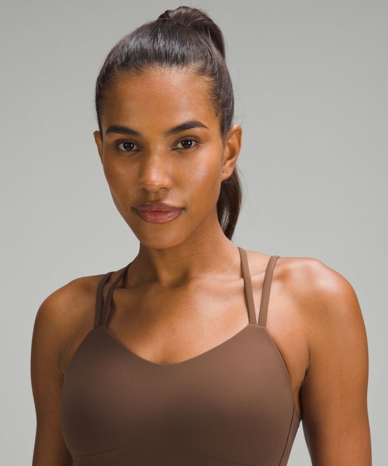 Sujetador Deportivo Lululemon Like a Cloud Longline Bra Light Support, B/C Cup Mujer Chocolate Chile | 950RGZTJE