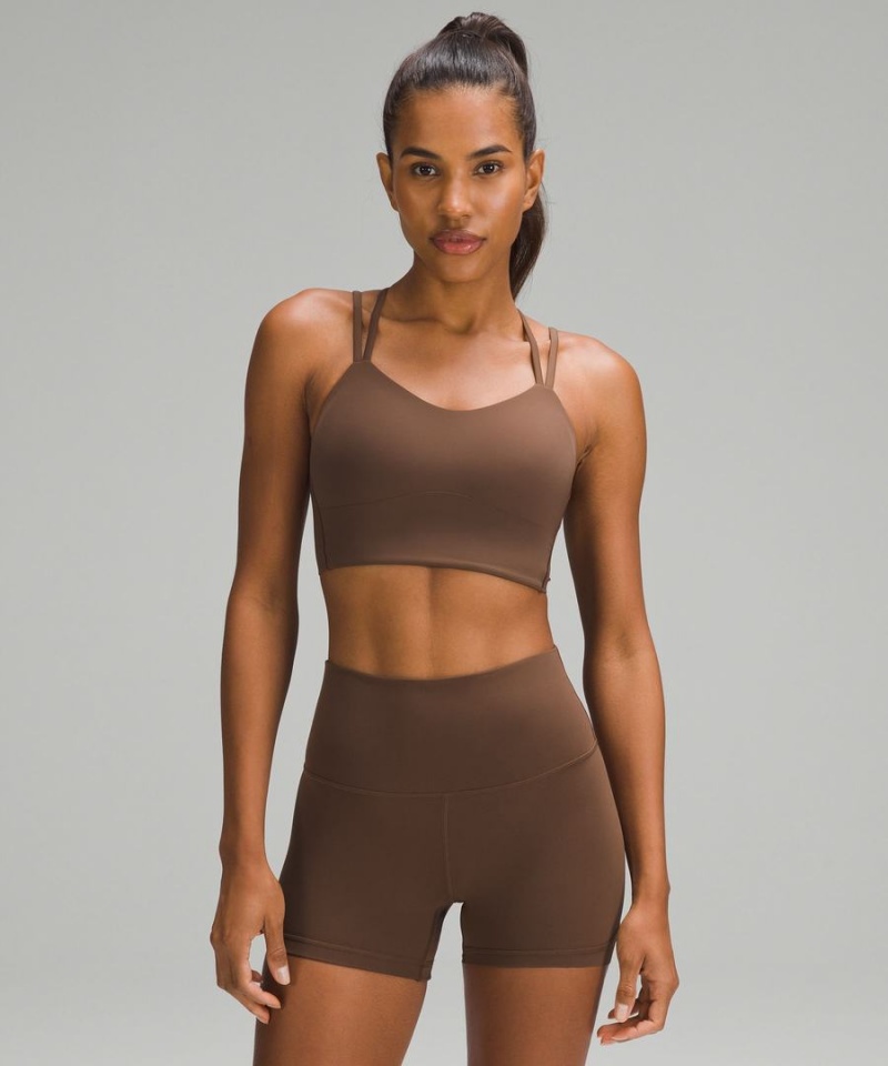 Sujetador Deportivo Lululemon Like a Cloud Longline Bra Light Support, B/C Cup Mujer Chocolate Chile | 950RGZTJE