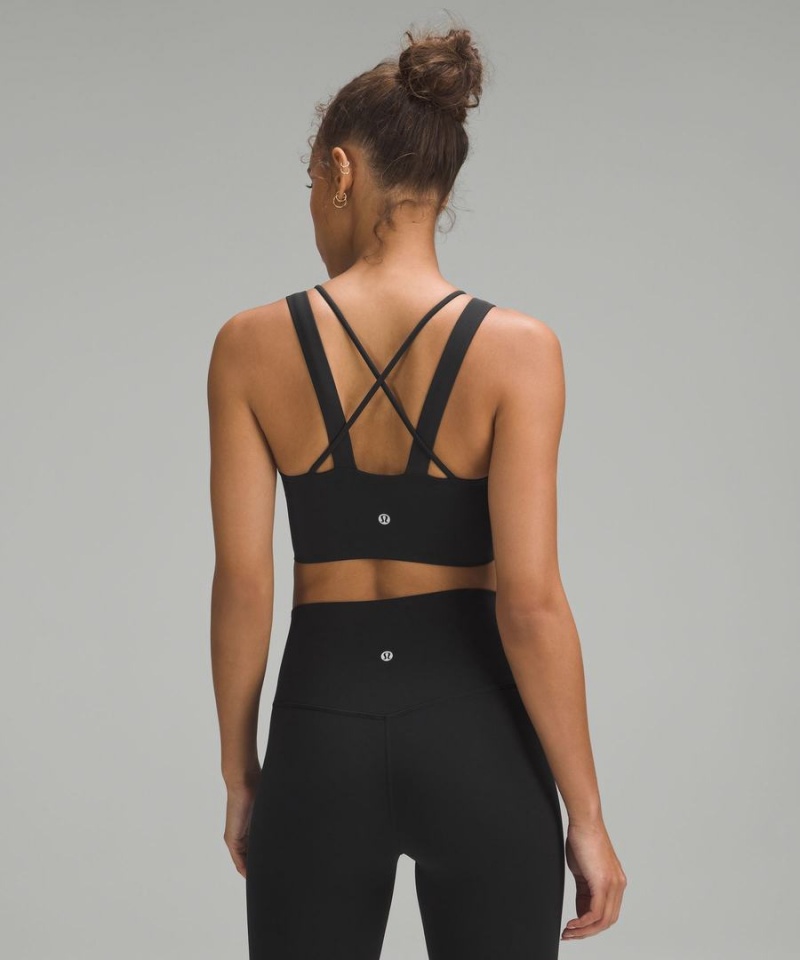 Sujetador Deportivo Lululemon Like a Cloud Longline Bra Light Support, D/DD Cup Mujer Negras Chile | 075LBCGMI