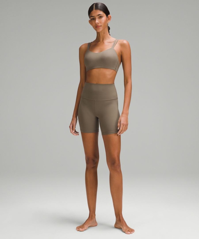 Sujetador Deportivo Lululemon Like a Cloud Acanalado Bra Light Support, B/C Cup Mujer Gris Chile | 057FZTBPV