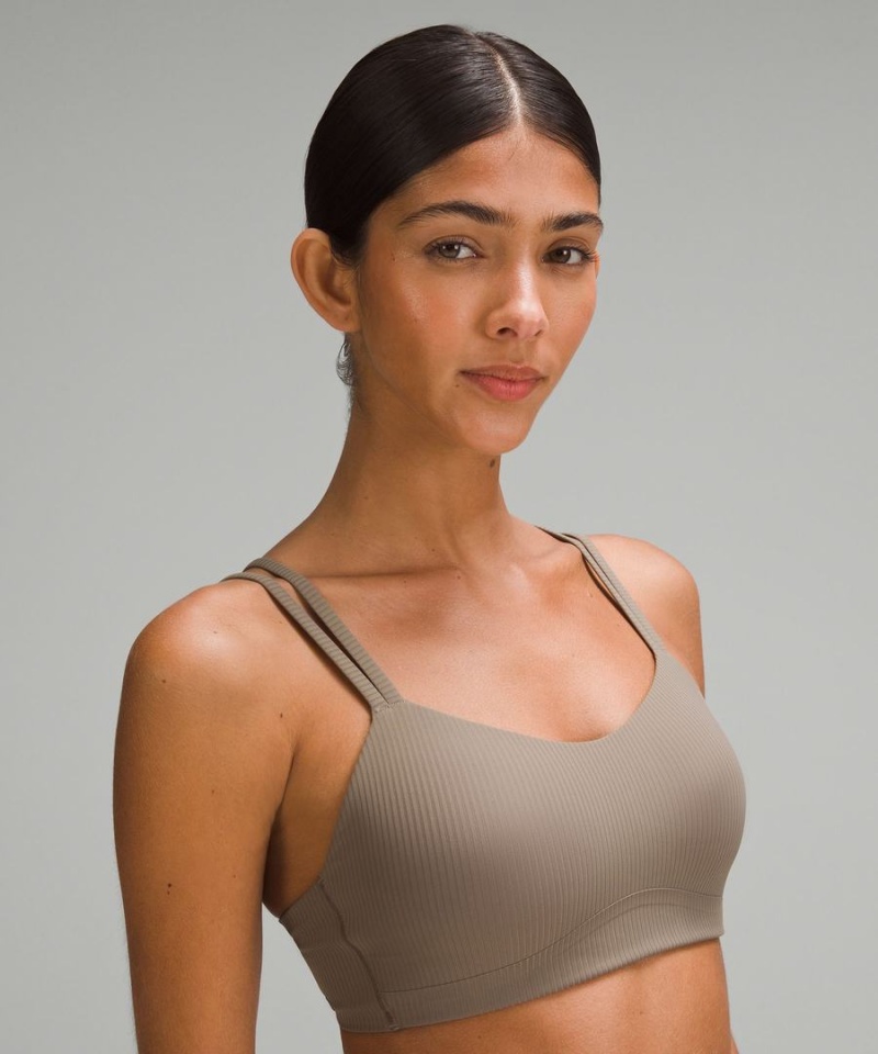 Sujetador Deportivo Lululemon Like a Cloud Acanalado Bra Light Support, B/C Cup Mujer Gris Chile | 057FZTBPV
