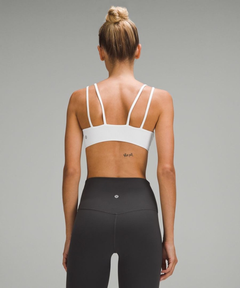 Sujetador Deportivo Lululemon Like a Cloud Acanalado Bra Light Support, B/C Cup Mujer Blancas Chile | 415GAZERQ