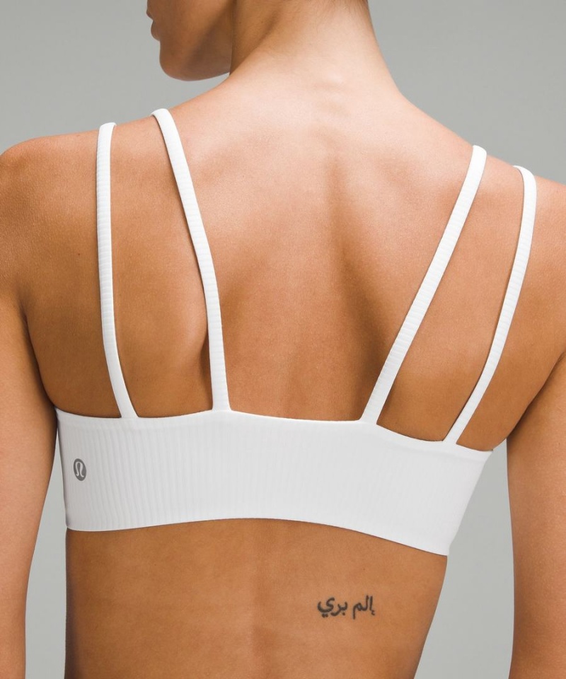 Sujetador Deportivo Lululemon Like a Cloud Acanalado Bra Light Support, B/C Cup Mujer Blancas Chile | 415GAZERQ