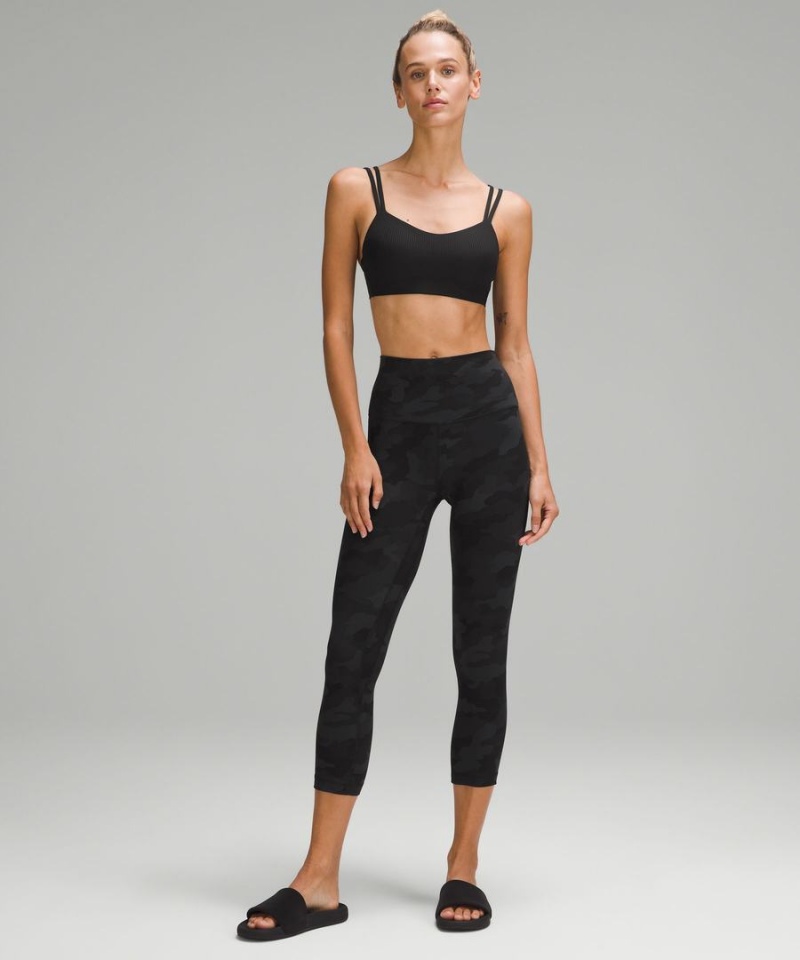 Sujetador Deportivo Lululemon Like a Cloud Acanalado Bra Light Support, B/C Cup Mujer Negras Chile | 263OYNGCE