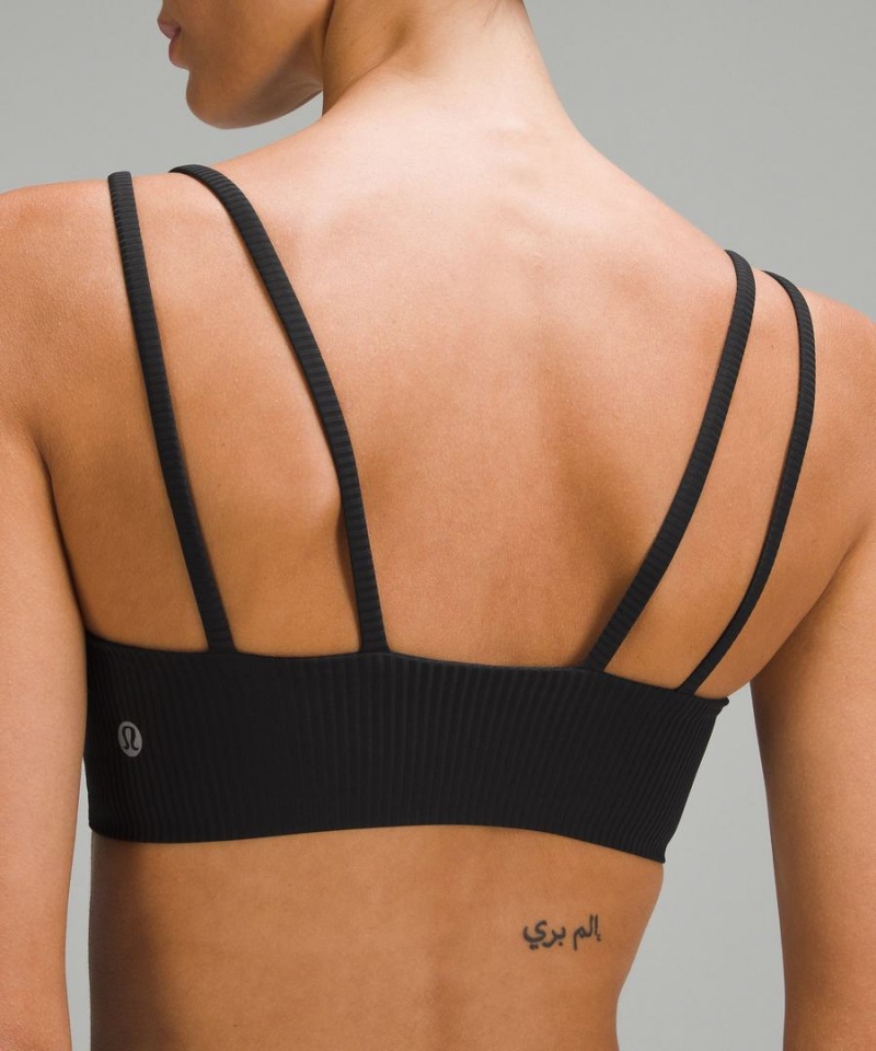 Sujetador Deportivo Lululemon Like a Cloud Acanalado Bra Light Support, B/C Cup Mujer Negras Chile | 263OYNGCE