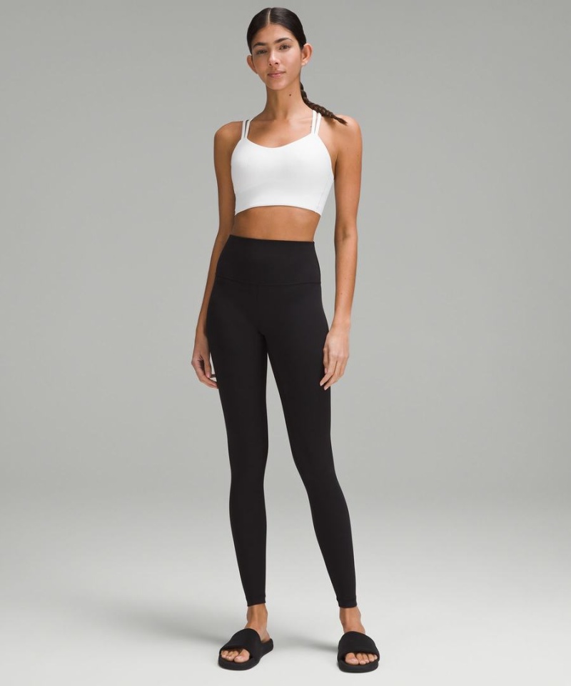 Sujetador Deportivo Lululemon Like a Cloud Acanalado Longline Bra Light Support, B/C Cup Mujer Blancas Chile | 231FROJHZ