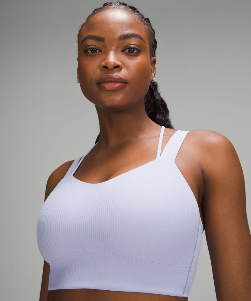 Sujetador Deportivo Lululemon Like a Cloud Longline Acanalado Bra Light Support, D/DD Cups Mujer Moradas Chile | 361LJDZAG