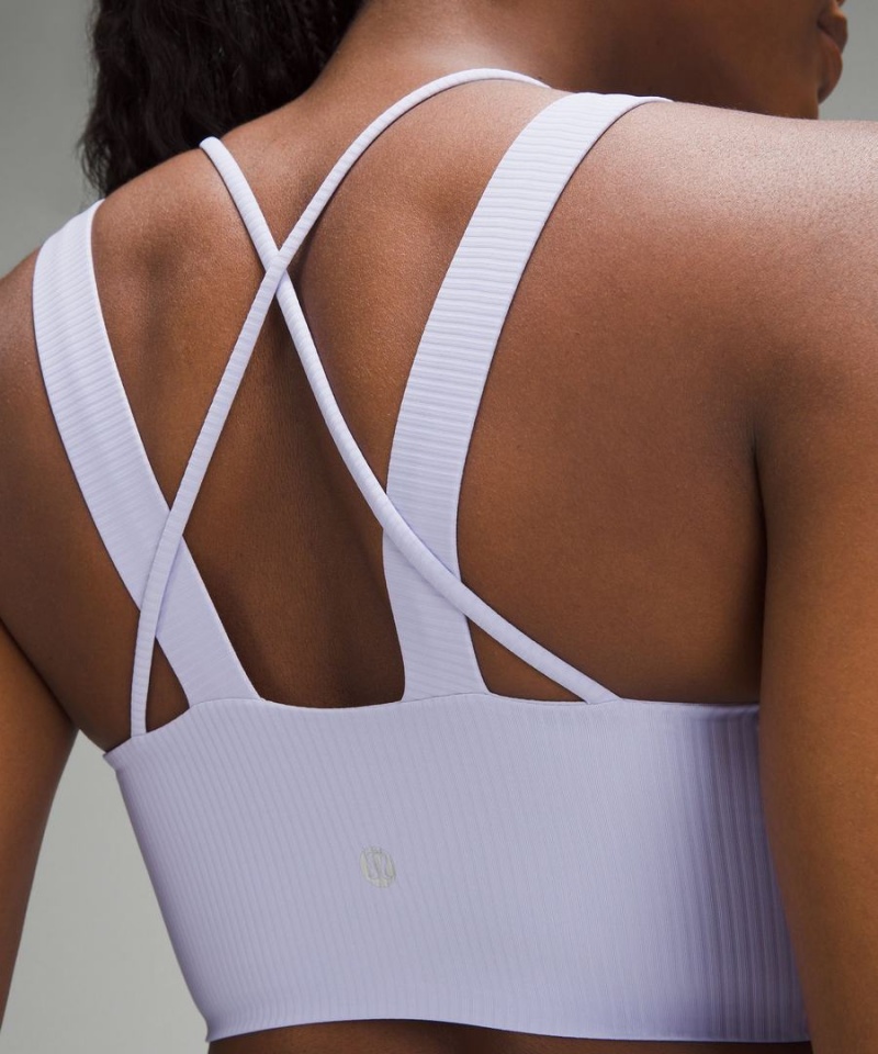 Sujetador Deportivo Lululemon Like a Cloud Longline Acanalado Bra Light Support, D/DD Cups Mujer Moradas Chile | 361LJDZAG