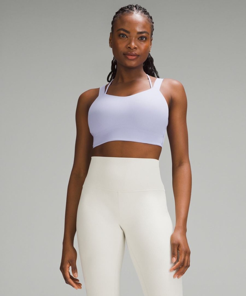 Sujetador Deportivo Lululemon Like a Cloud Longline Acanalado Bra Light Support, D/DD Cups Mujer Moradas Chile | 361LJDZAG