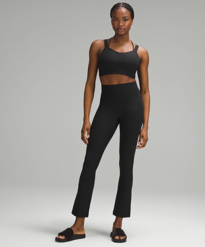Sujetador Deportivo Lululemon Like a Cloud Longline Acanalado Bra Light Support, D/DD Cups Mujer Negras Chile | 438LRHCFU