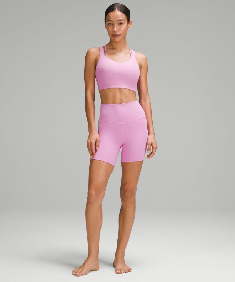 Sujetador Deportivo Lululemon Like a Cloud Longline Acanalado Bra Light Support, D/DD Cups Mujer Moradas Chile | 607UJPWFN
