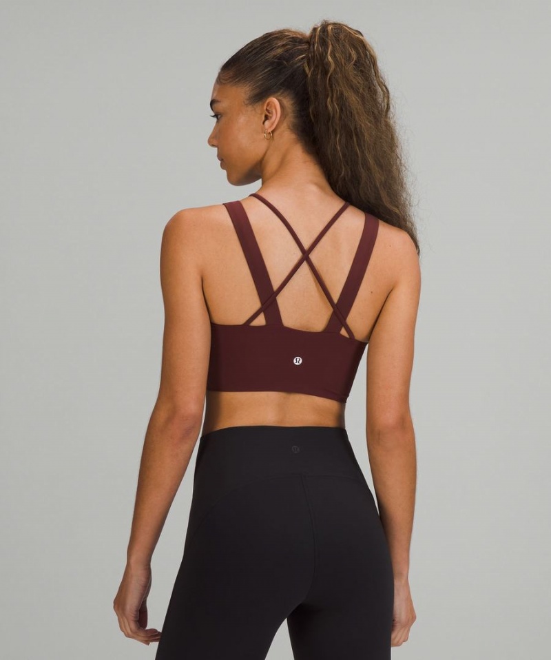 Sujetador Deportivo Lululemon Like a Cloud Longline Bra Light Support, D/DD Cup Mujer Rojas Burdeos Chile | 250UEQBSX
