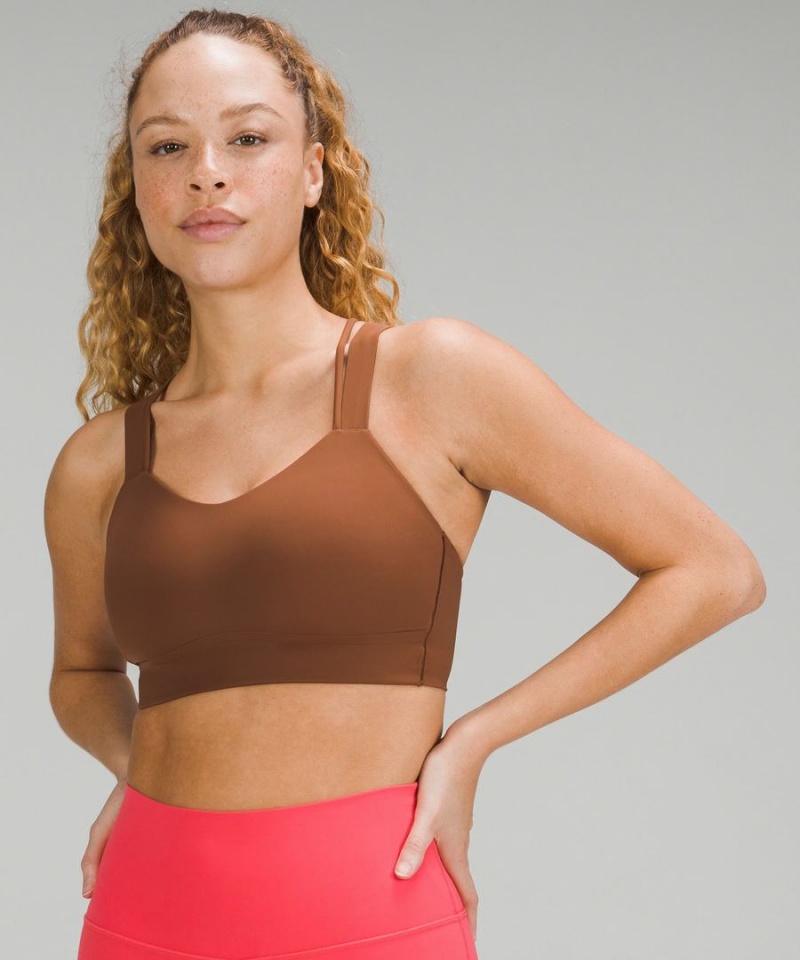 Sujetador Deportivo Lululemon Like a Cloud Longline Bra Light Support, D/DD Cup Mujer Marrones Chile | 654DCEJZN