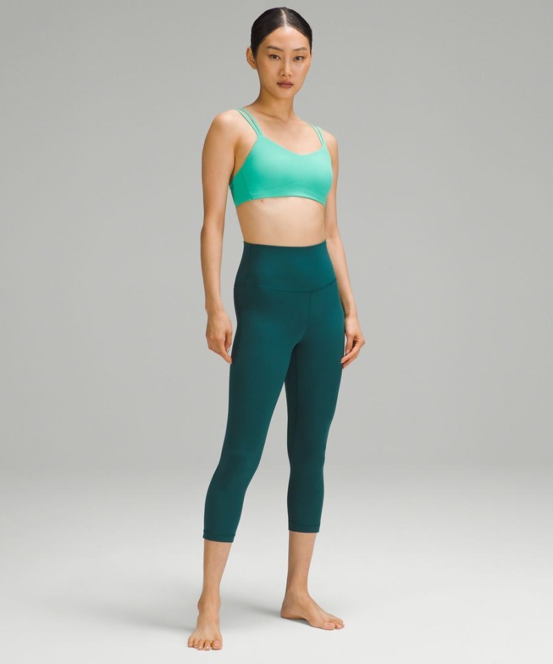 Sujetador Deportivo Lululemon Like a Cloud Acanalado Bra Light Support, B/C Cup Mujer Verde Chile | 307FHVCOA