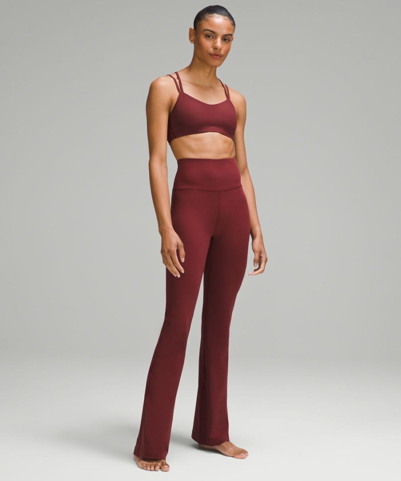 Sujetador Deportivo Lululemon Like a Cloud Acanalado Bra Light Support, B/C Cup Mujer Rojas Burdeos Chile | 689EMSQXZ