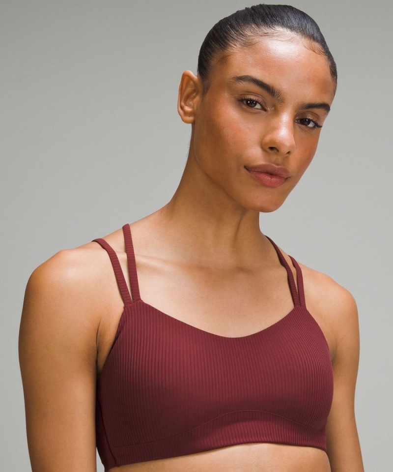 Sujetador Deportivo Lululemon Like a Cloud Acanalado Bra Light Support, B/C Cup Mujer Rojas Burdeos Chile | 689EMSQXZ