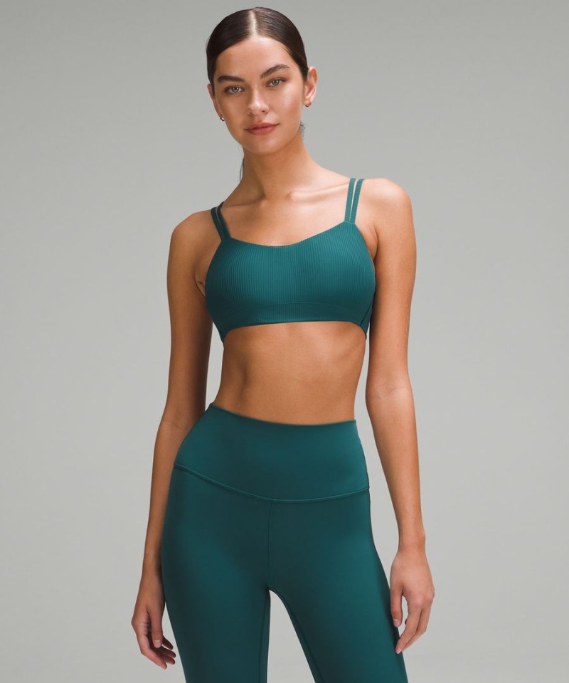 Sujetador Deportivo Lululemon Like a Cloud Acanalado Bra Light Support, B/C Cup Mujer Turquesa Chile | 687RTQJPI