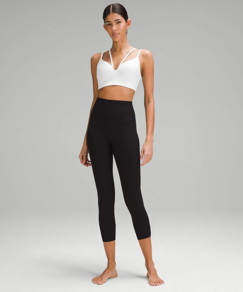 Sujetador Deportivo Lululemon Like a Cloud Tiras Longline Acanalado Bra Light Support, B/C Cup Mujer Blancas Chile | 079XLKBNR