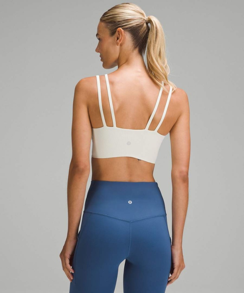 Sujetador Deportivo Lululemon Like a Cloud Tiras Longline Acanalado Bra Light Support, B/C Cup Mujer Beige Chile | 803DHTQYP