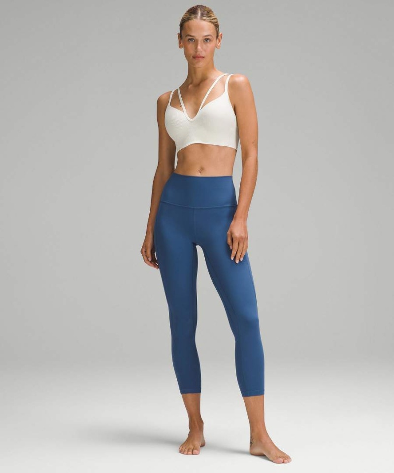 Sujetador Deportivo Lululemon Like a Cloud Tiras Longline Acanalado Bra Light Support, B/C Cup Mujer Beige Chile | 803DHTQYP