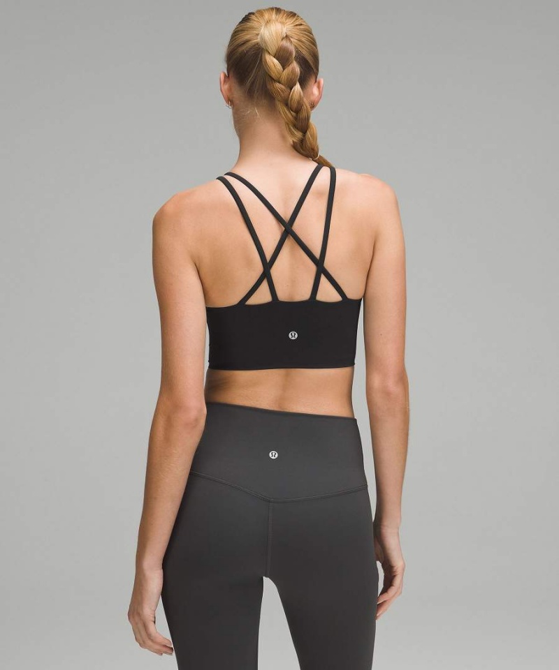 Sujetador Deportivo Lululemon Like a Cloud High-Neck Longline Bra Light Support, B/C Cup Mujer Negras Chile | 042NKBTAV