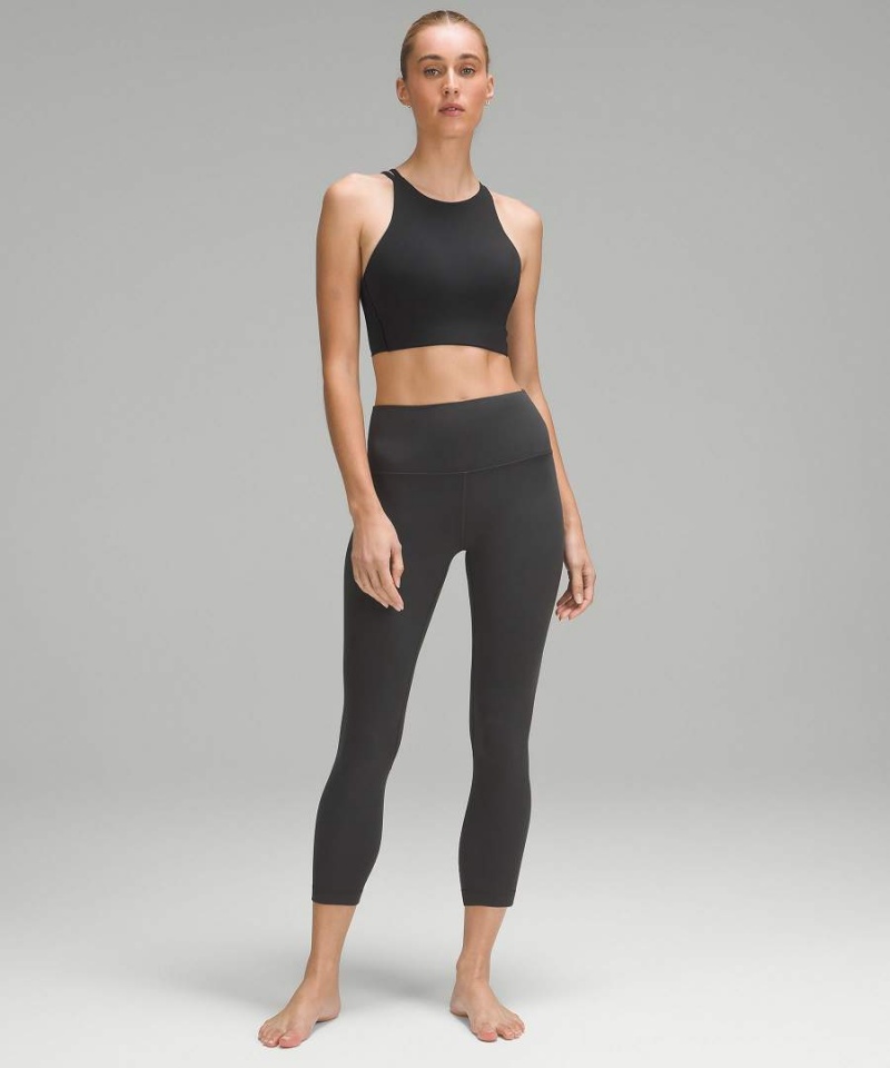 Sujetador Deportivo Lululemon Like a Cloud High-Neck Longline Bra Light Support, B/C Cup Mujer Negras Chile | 042NKBTAV