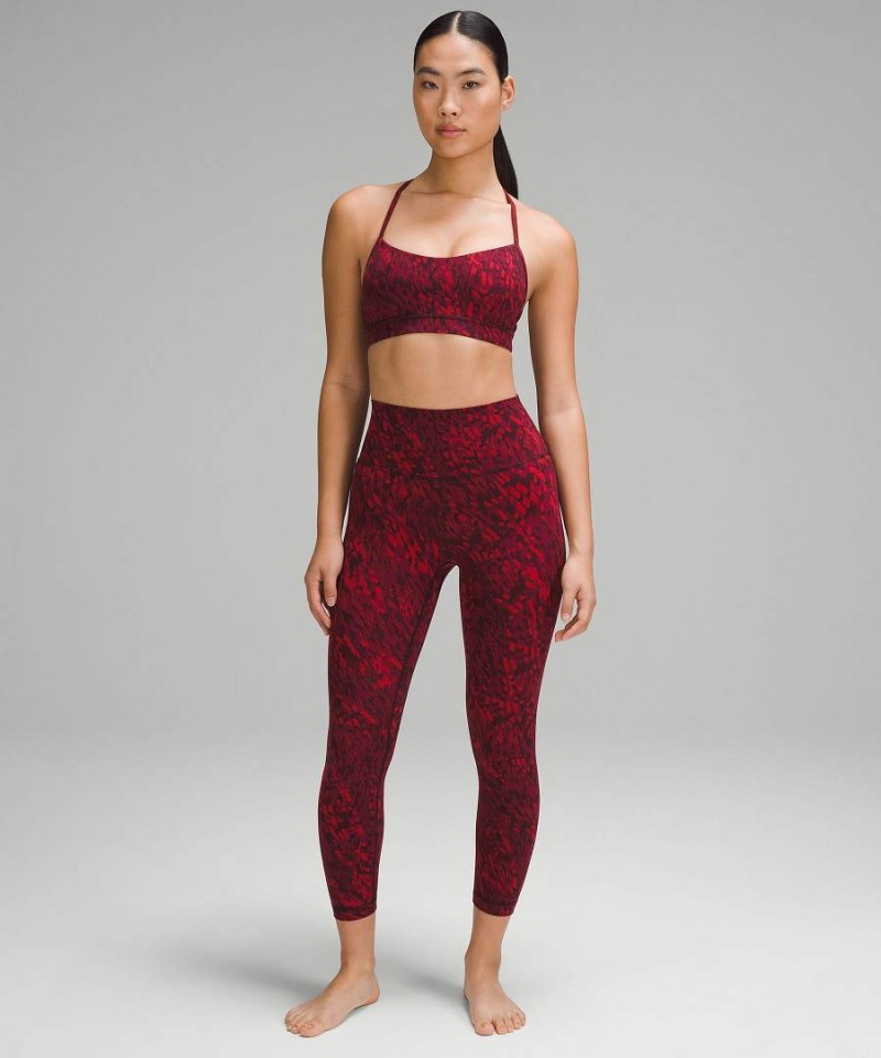 Sujetador Deportivo Lululemon Lunar New Year Flow Y Nulu Bra Light Support, A-C Cups Mujer Rojas Multicolor Chile | 143FBGQKT