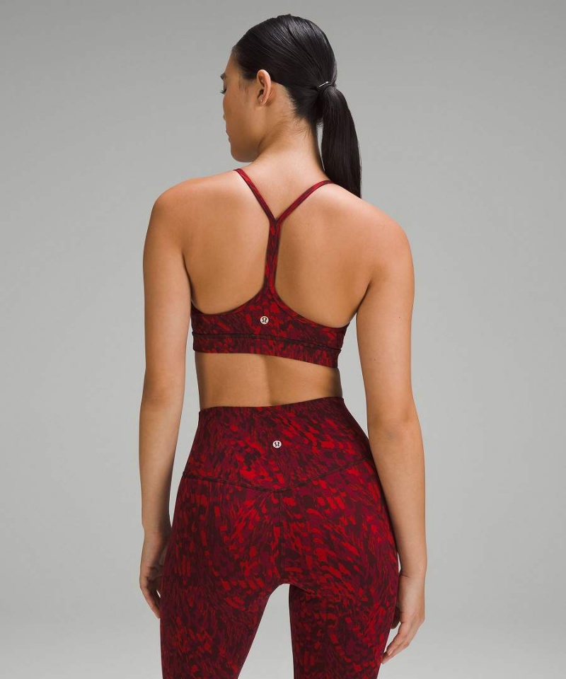 Sujetador Deportivo Lululemon Lunar New Year Flow Y Nulu Bra Light Support, A-C Cups Mujer Rojas Multicolor Chile | 143FBGQKT