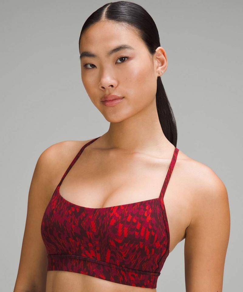 Sujetador Deportivo Lululemon Lunar New Year Flow Y Nulu Bra Light Support, A-C Cups Mujer Rojas Multicolor Chile | 143FBGQKT