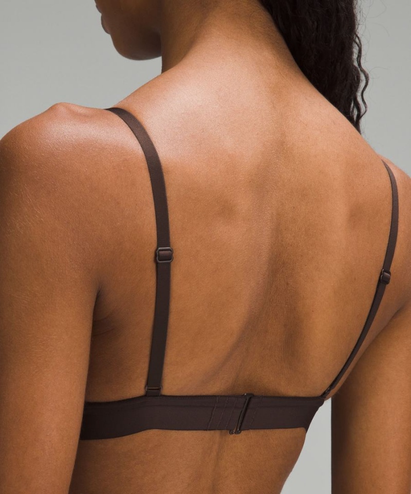 Sujetador Deportivo Lululemon Nulu Mesh Logo Triangle Bralette A/B Cup Mujer Chocolate Chile | 376TPOEVD