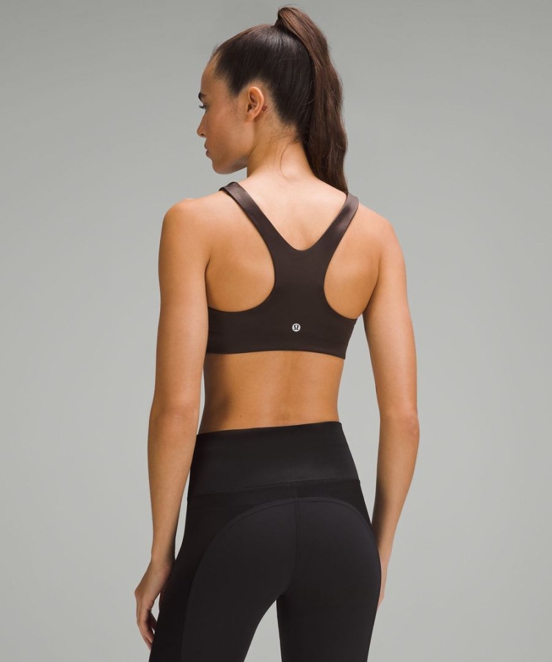 Sujetador Deportivo Lululemon Shine Racerback Train Bra Medium Support, A/B Cup Mujer Chocolate Chile | 290GKOZHF