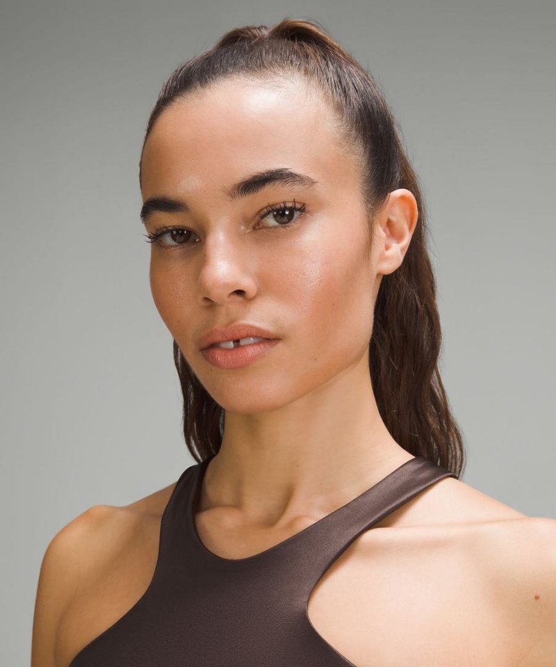 Sujetador Deportivo Lululemon Shine Racerback Train Bra Medium Support, A/B Cup Mujer Chocolate Chile | 290GKOZHF
