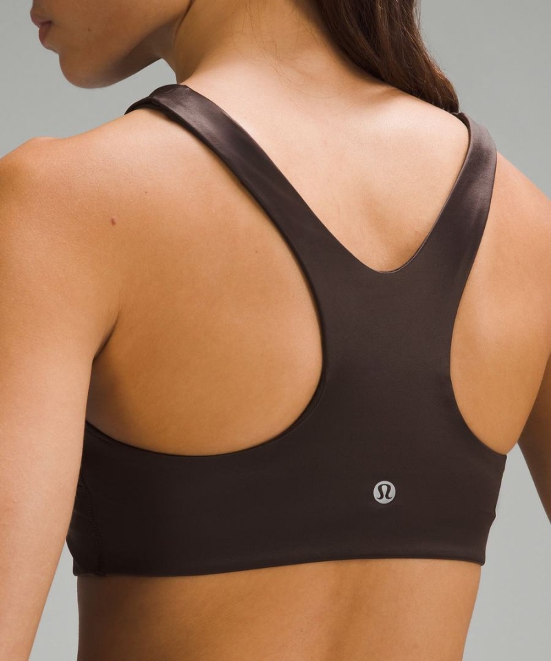Sujetador Deportivo Lululemon Shine Racerback Train Bra Medium Support, A/B Cup Mujer Chocolate Chile | 290GKOZHF