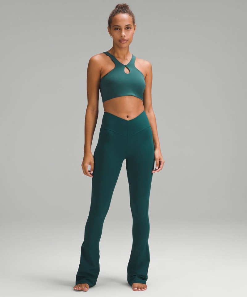 Sujetador Deportivo Lululemon SmoothCover Front Cut-Out Yoga Bra Light Support, A/B Cup Mujer Turquesa Chile | 567RPZYHI