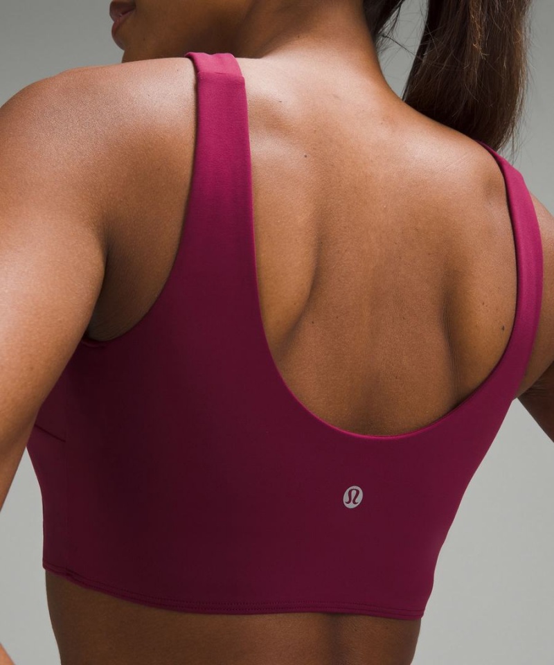Sujetador Deportivo Lululemon SmoothCover Front Cut-Out Yoga Bra Light Support, A/B Cup Mujer Burdeos Chile | 856NXCUBM