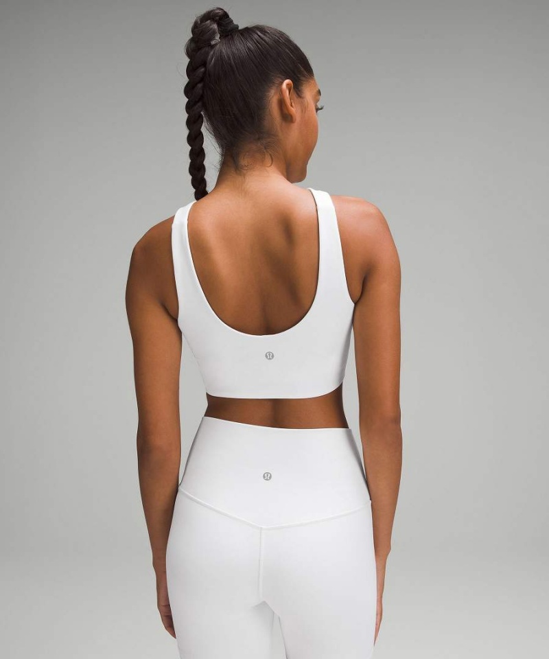 Sujetador Deportivo Lululemon SmoothCover Front Cut-Out Yoga Bra Light Support, A/B Cup Mujer Blancas Chile | 983YLRCVB