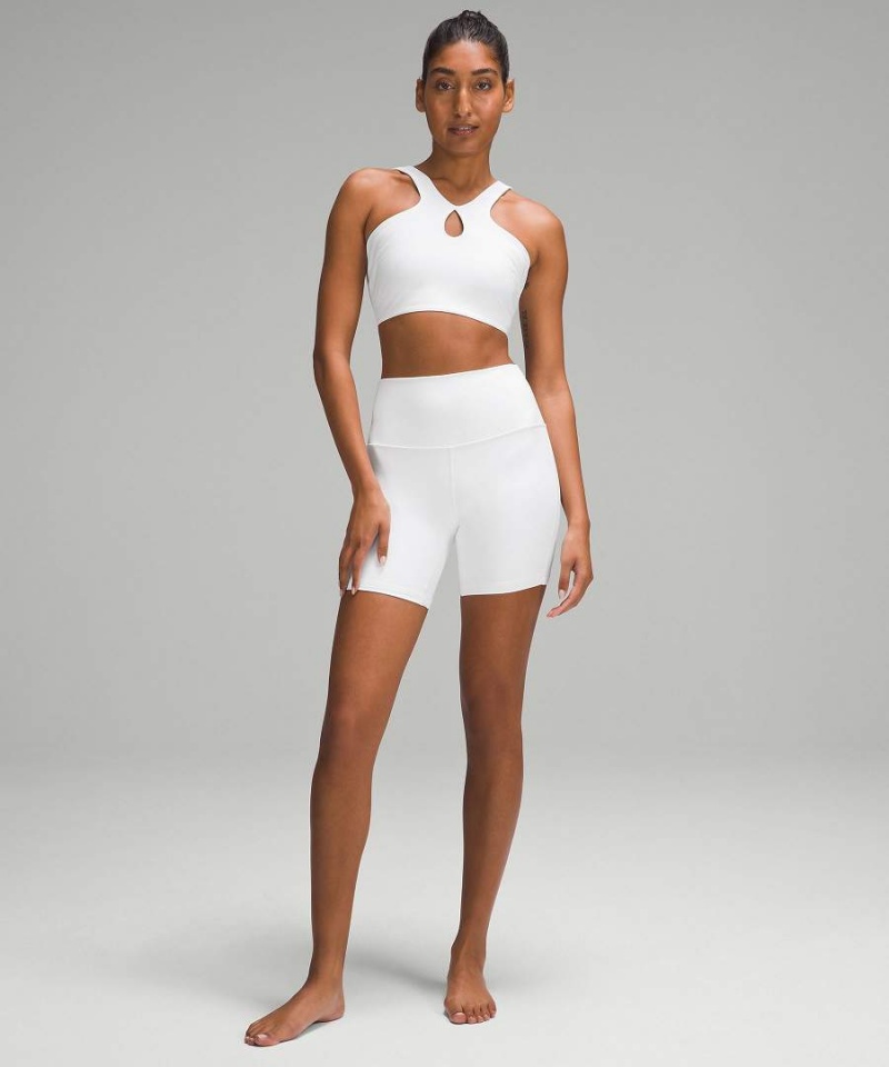 Sujetador Deportivo Lululemon SmoothCover Front Cut-Out Yoga Bra Light Support, A/B Cup Mujer Blancas Chile | 983YLRCVB