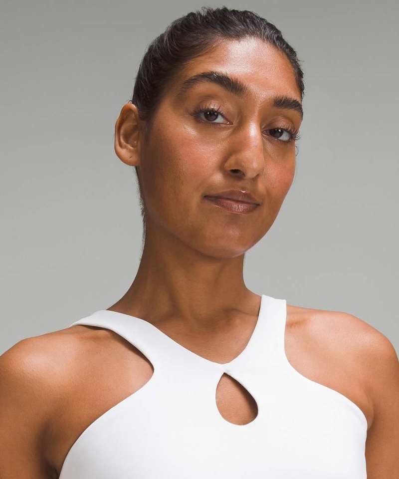 Sujetador Deportivo Lululemon SmoothCover Front Cut-Out Yoga Bra Light Support, A/B Cup Mujer Blancas Chile | 983YLRCVB