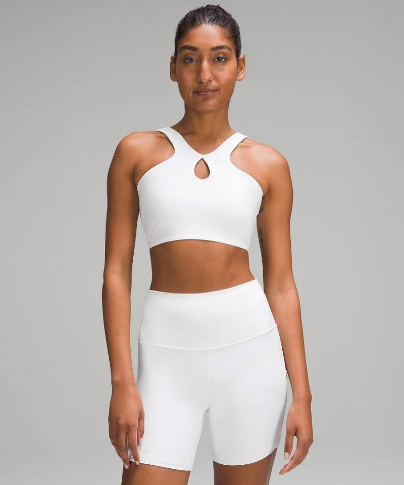 Sujetador Deportivo Lululemon SmoothCover Front Cut-Out Yoga Bra Light Support, A/B Cup Mujer Blancas Chile | 983YLRCVB