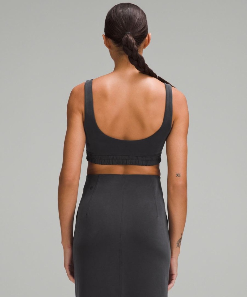 Sujetador Deportivo Lululemon Softstreme Scoop-Neck Bra B/C Cup Mujer Negras Chile | 802CAHESV