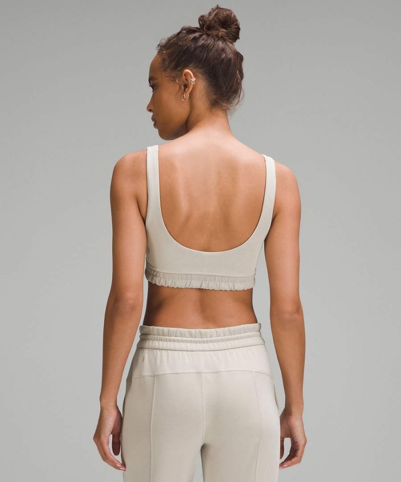 Sujetador Deportivo Lululemon Softstreme Scoop-Neck Bra B/C Cup Mujer Beige Chile | 016MJOLUS