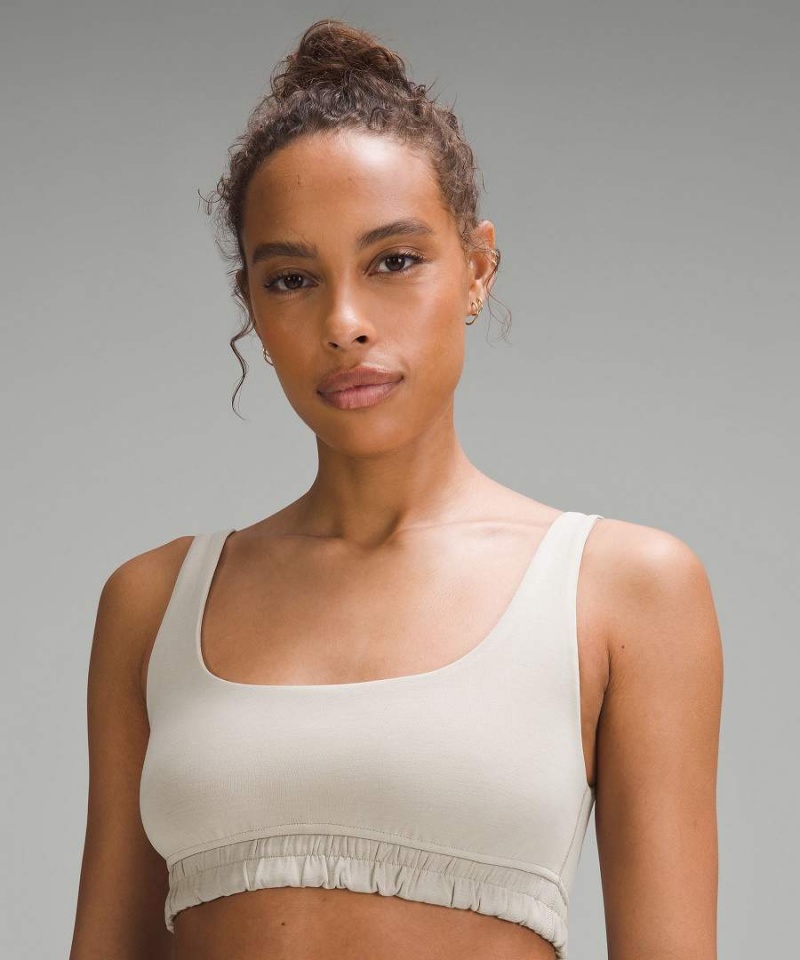 Sujetador Deportivo Lululemon Softstreme Scoop-Neck Bra B/C Cup Mujer Beige Chile | 016MJOLUS
