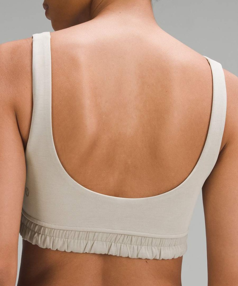 Sujetador Deportivo Lululemon Softstreme Scoop-Neck Bra B/C Cup Mujer Beige Chile | 016MJOLUS