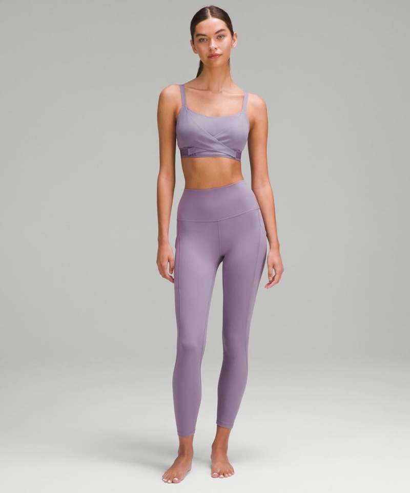 Sujetador Deportivo Lululemon Super-Soft Adjustable Recovery Bra Light Support, B-D Cups Mujer Moradas Gris Chile | 918ELBPYF