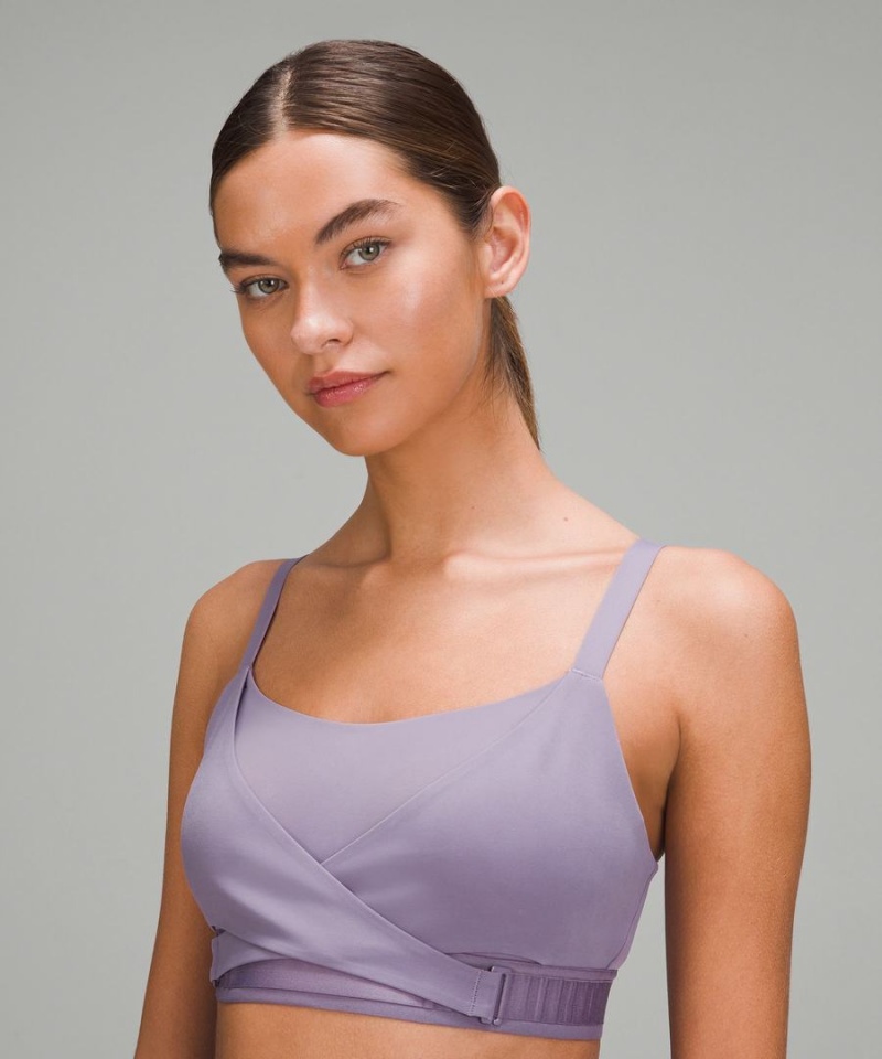 Sujetador Deportivo Lululemon Super-Soft Adjustable Recovery Bra Light Support, B-D Cups Mujer Moradas Gris Chile | 918ELBPYF