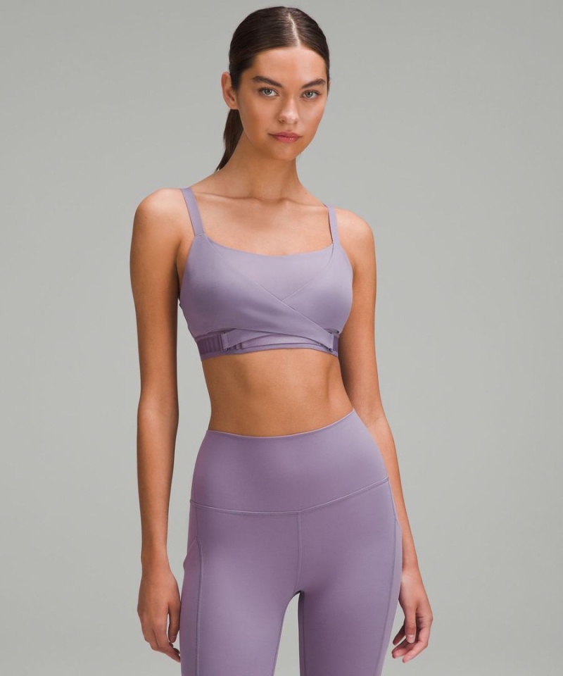 Sujetador Deportivo Lululemon Super-Soft Adjustable Recovery Bra Light Support, B-D Cups Mujer Moradas Gris Chile | 918ELBPYF