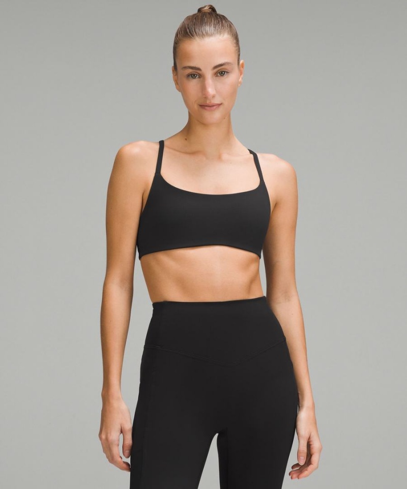 Sujetador Deportivo Lululemon Wunder Train Tiras Racer Bra Light Support, A/B Cup Mujer Negras Chile | 739YPRKQO