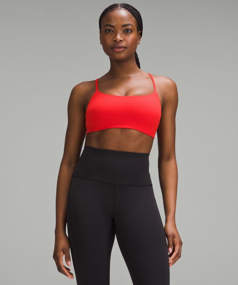Sujetador Deportivo Lululemon Wunder Train Tiras Racer Bra Light Support, C/D Cup Mujer Rojas Chile | 759QENZOM