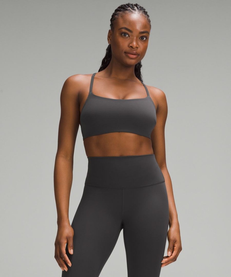 Sujetador Deportivo Lululemon Wunder Train Tiras Racer Bra Light Support, C/D Cup Mujer Gris Oscuro Chile | 752QMNLJS